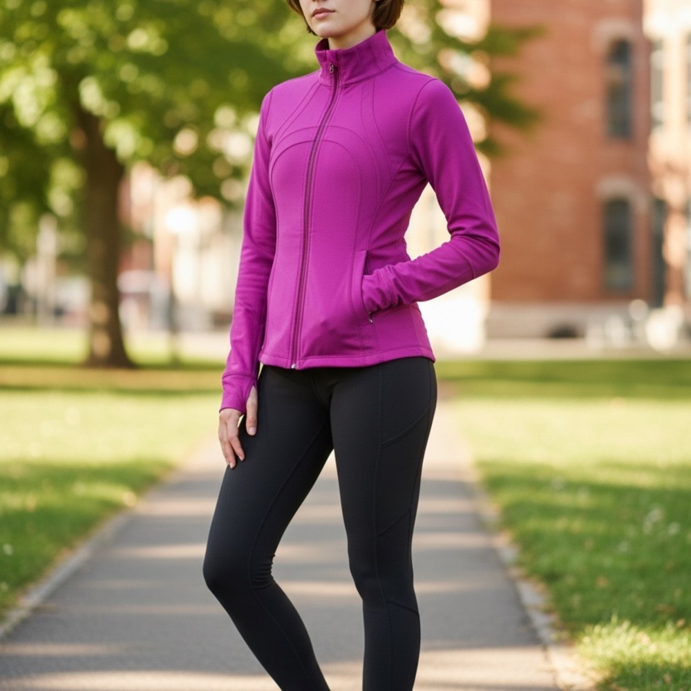 lululemon athletica Magenta Full-Zip Scuba Jacket